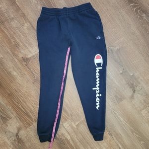 Boys Champion Fleece Jogger Pants, Large, Navy